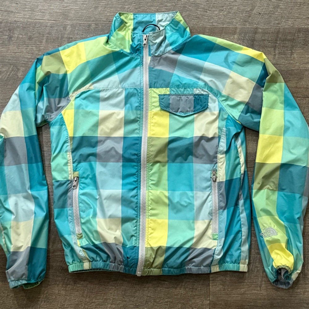 The North Face Womens S Penelope Plaid Windbreaker Light Jacket